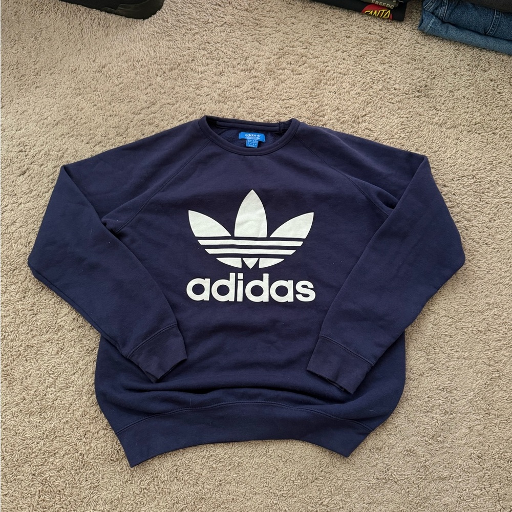 Adidas Men's Crewneck in Deep Blue